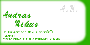 andras mikus business card